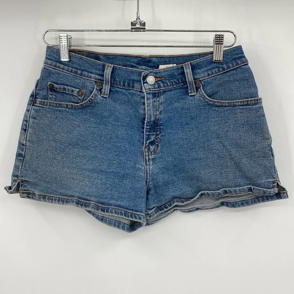 Levi's Booty Shorts Womens Size‎ 9 Junior Blue Shortie Denim Cotton Vintage Y2K
